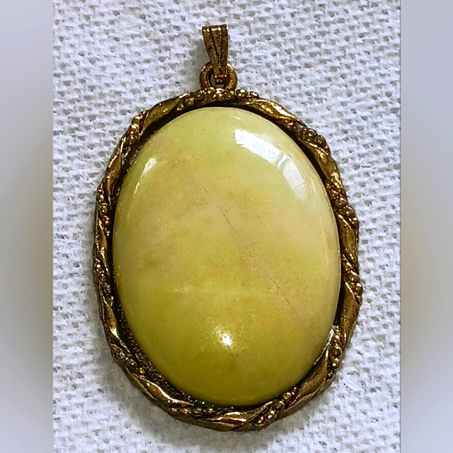 Vintage Genuine Baltic Amber Pendant 2 Inches